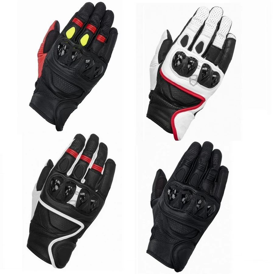 Короткие Мотоциклетные Перчатки из 100% натуральной кожи 4 цвета|Перчатки| |