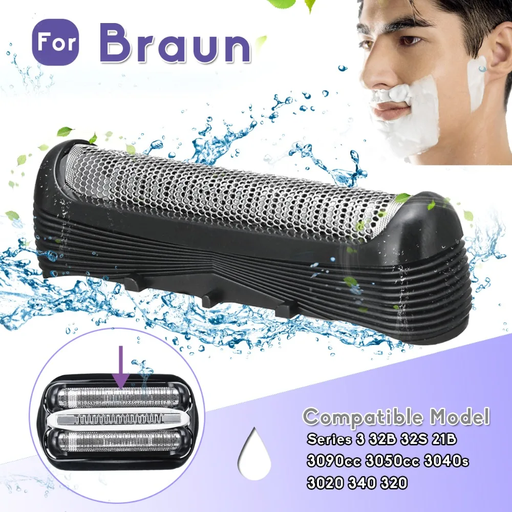 Сменная Фольга для бритвы Braun Series 3 32B 32S 21B 3050cc 3090cc 3040s 3020 340 320 ABS из нержавеющей стали