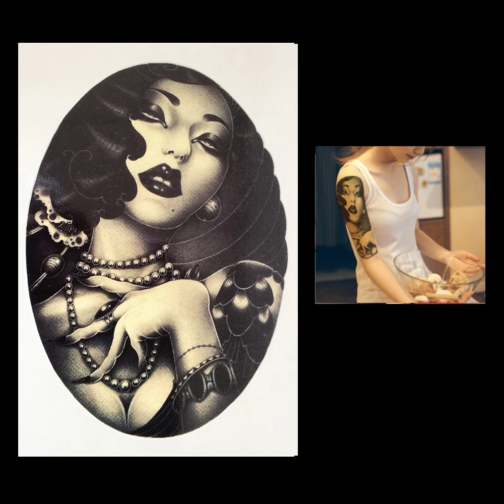 1 шт. Классическая водостойкая тату наклейка на руку в форме цветка Белль из