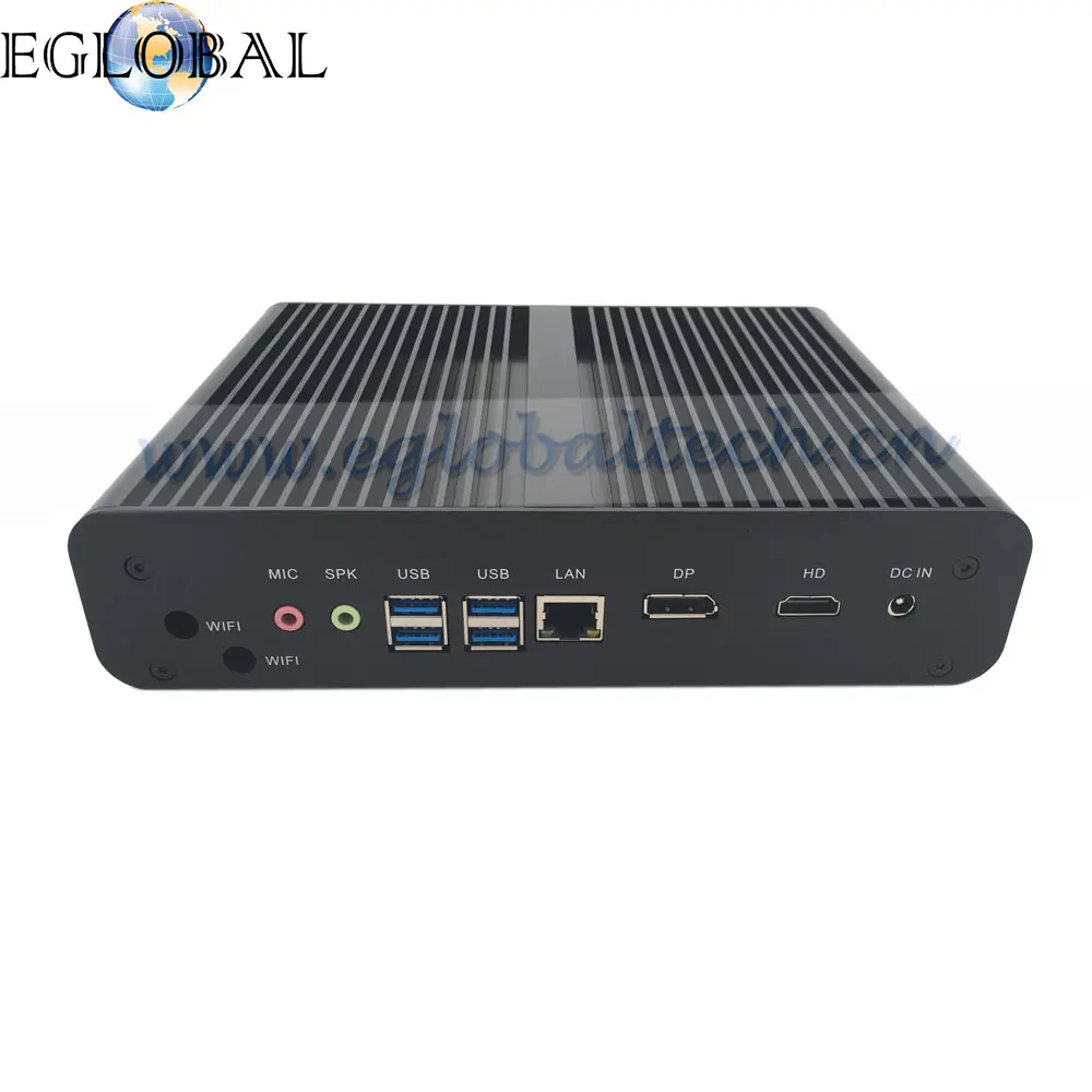Мини ПК Eglobal 7 поколения без вентилятора Core I7 7500U Max 3 5G Barebone Windows 10 неттоп 4K VGA HDMI HTPC