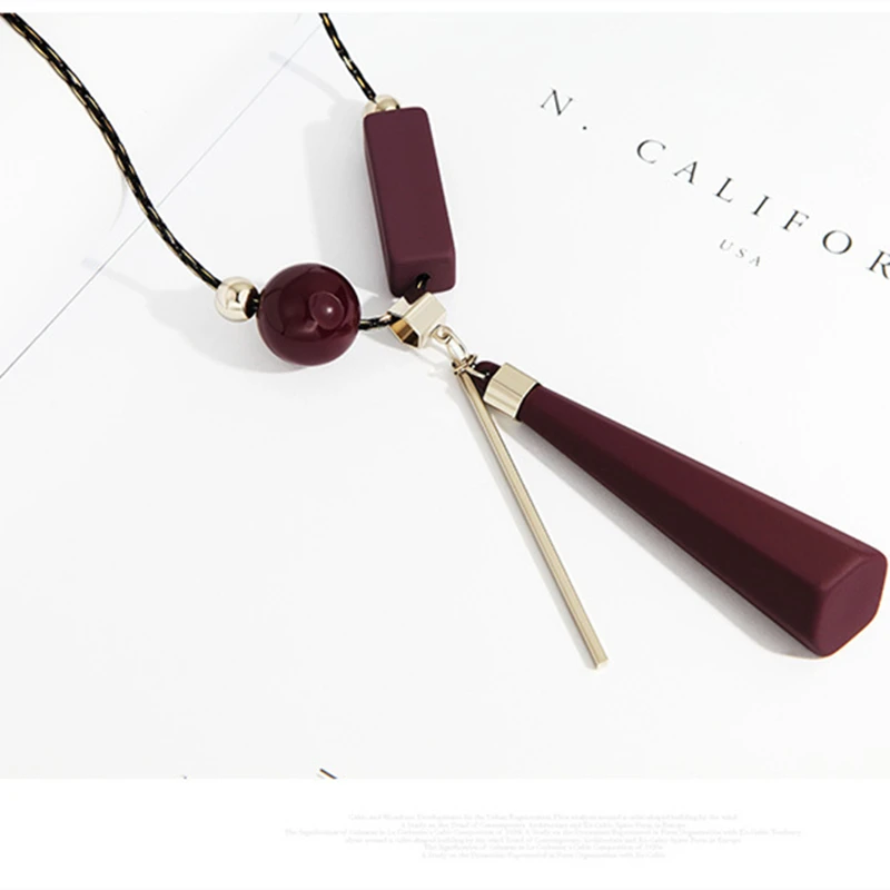 Женское акриловое ожерелье Heeda простое длинное геометрическое в японском и