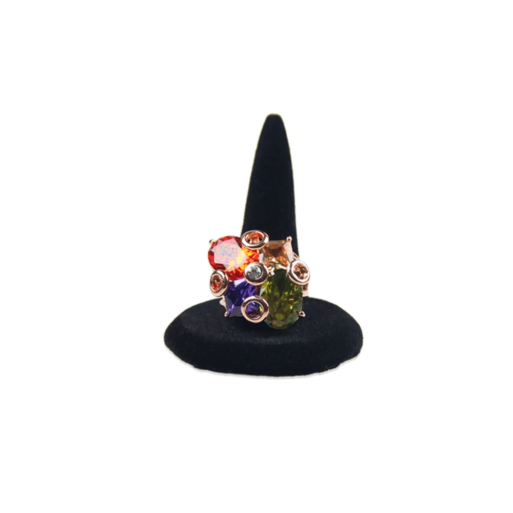 

Simple 2 Style Black Resin Ring Finger Stand Jewelry Display Store Holder For Jewelry Ring Show