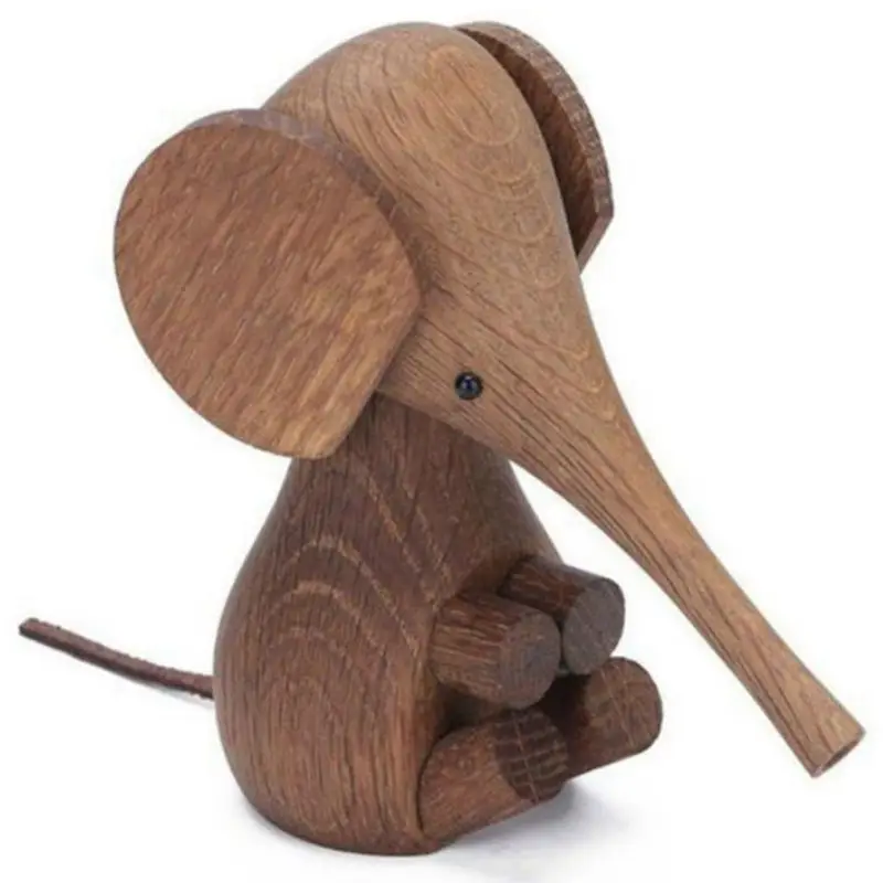 Скандинавский дизайн животные Прекрасный деревянный слон миниатюрный домашний