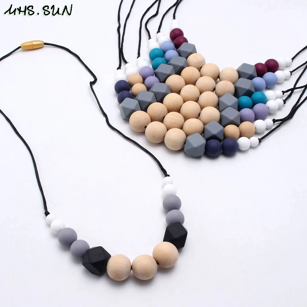 MHS. SUN детские силиконовые бусы-грызунки для детей подарок мам кормящих