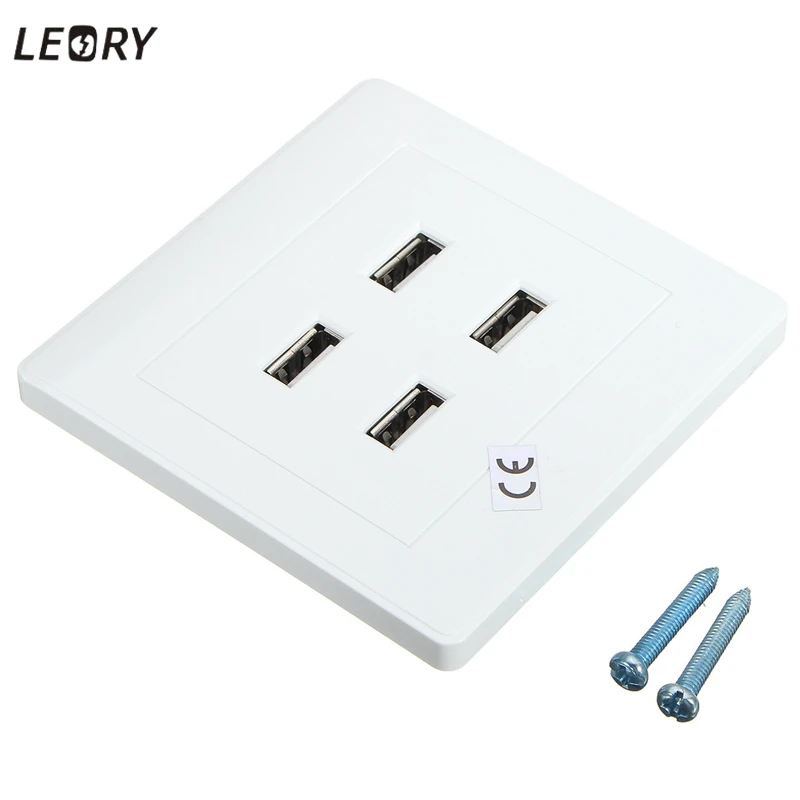 LEORY DC 5 В 3.1A 4 порта USB домашнее настенное зарядное устройство адаптер док станция