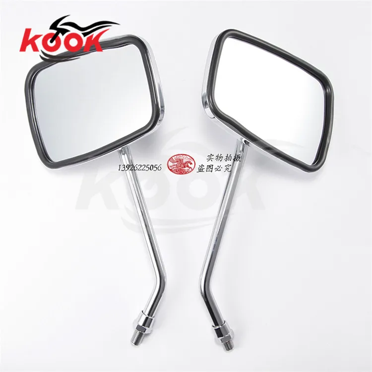 

free shipping motorcycle mirror for yamaha honda rearview mirror chrome motorbike Professional modification accessories sliver