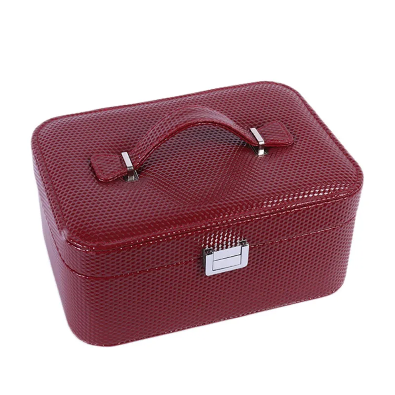 Quickdone 1 шт. модные женские кожаные шкатулка для ювелирных изделий косметички