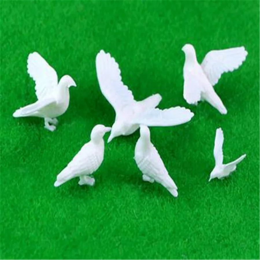 100 шт./лот пластиковая маленькая фигурка игрушечная голубь птица мира модель Ho N OO