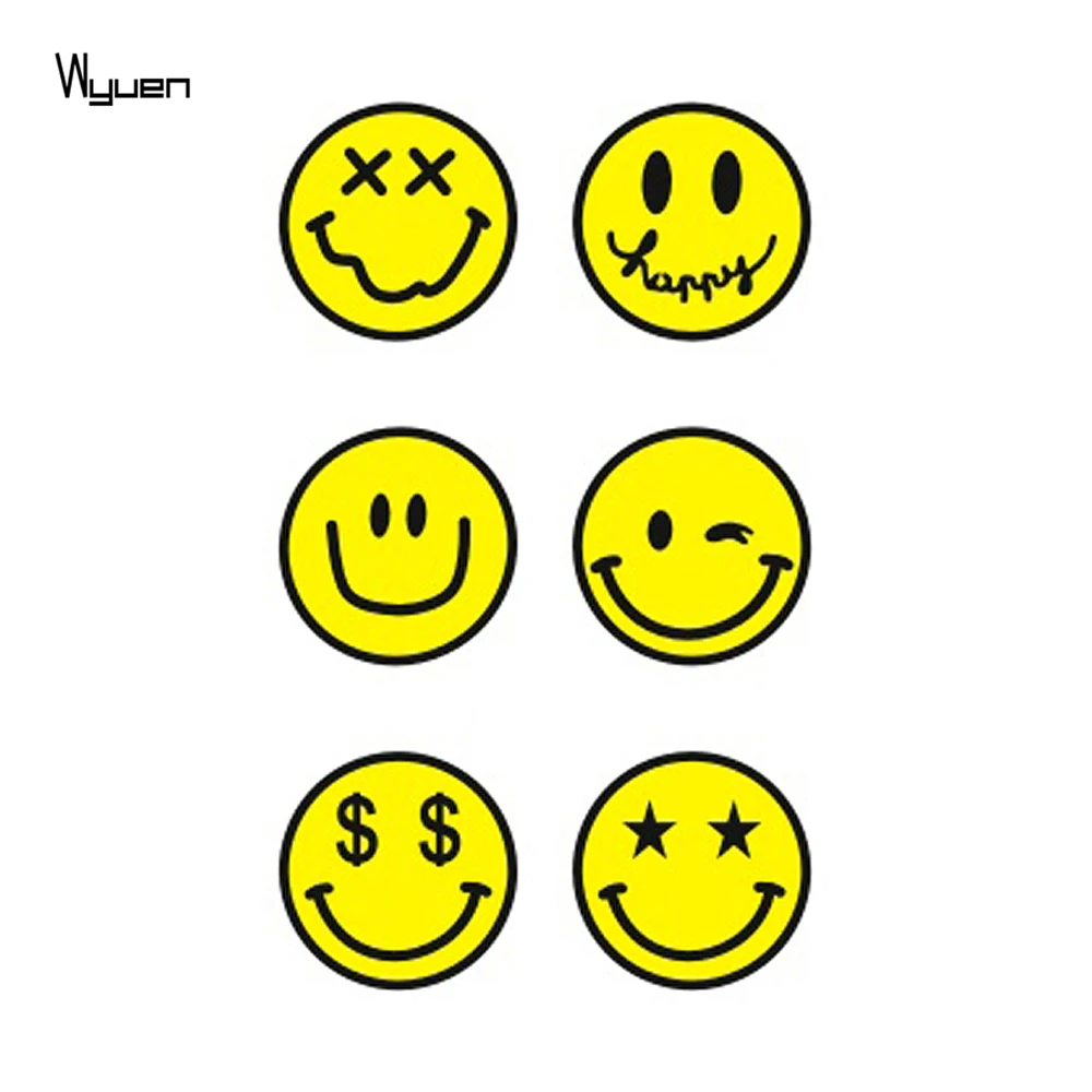 Wyuen мультфильм emoji детей Временные татуировки Стикеры Водонепроницаемый Мода поддельные Для тела Книги по искусству татуировки 9.8x6 см дети Уход за кожей лица татуировки B-030