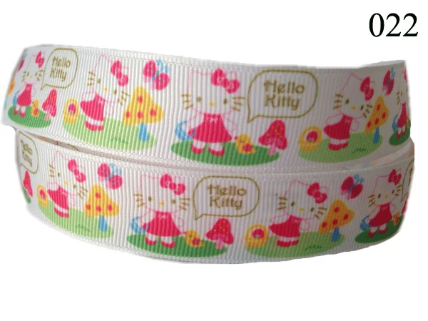 5 м/лот мультфильм напечатанный Grosgrain ленты 7/" 22 мм пробки для бутылок DIY ручной работы подарочная упаковка декоративные ленты Шитье - Цвет: 022