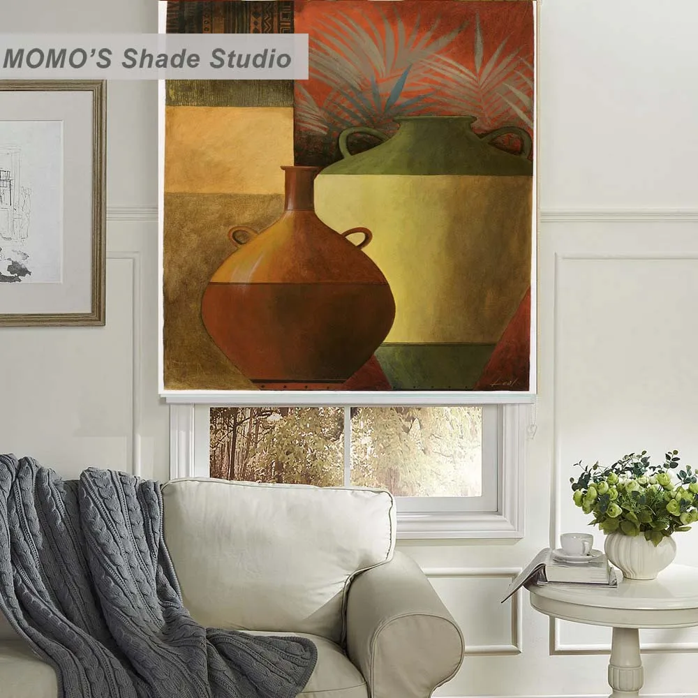 MOMO роликовые жалюзи затемняющие дизайнерские оконные окрашенные шторы тепловая
