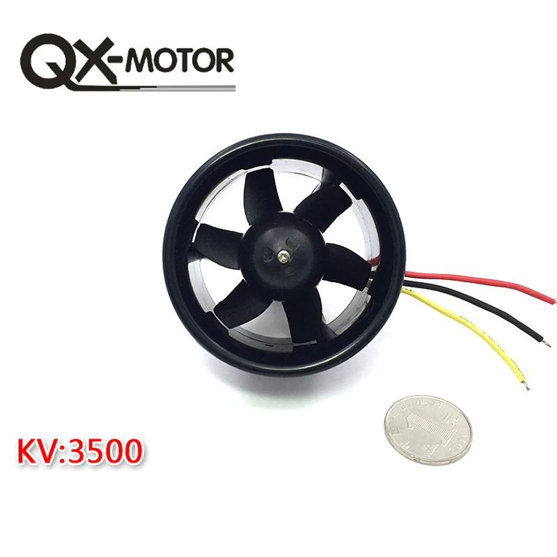 QX MOTOR бесщеточный мотор 55 мм 6 лезвий EDF импеллер с QF2611 3500KV и 30A esc дрона