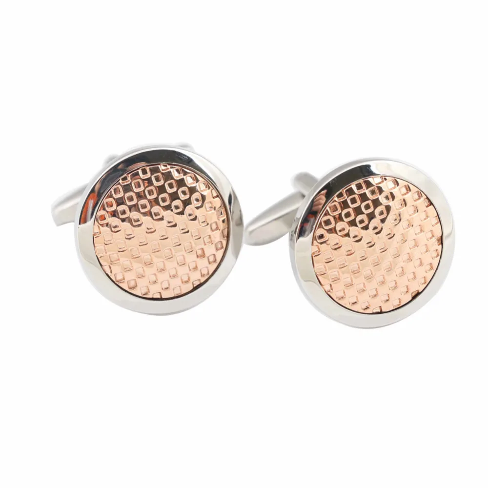 

Free shipping round men's cufflinks silver-plated jewelry with high quality
