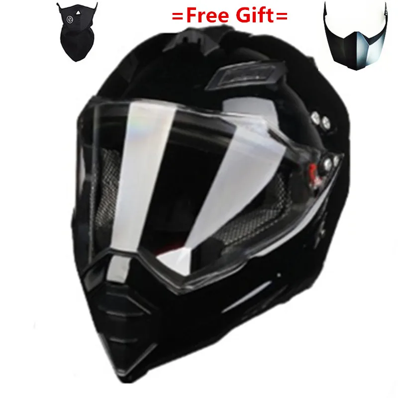 Gloss black Черный глянец, шлем для мотогонок, велосипедный шлем, ATV, грязный велосипед, для спуска, MTB, DH, кросс, шлем, capacetes, s, m, l, xl, XXL - Цвет: Gloss black