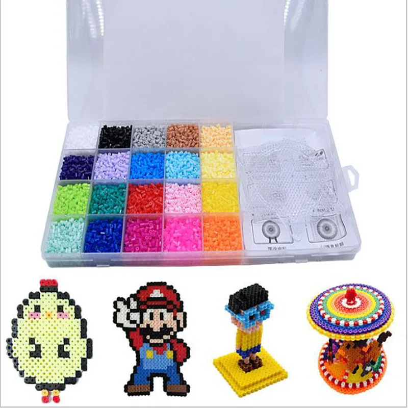 Шт. 11000 шт. perler бусины 2 6 мм набор Хама дополнений DIY Забавный мини глажка 3d Пазлы