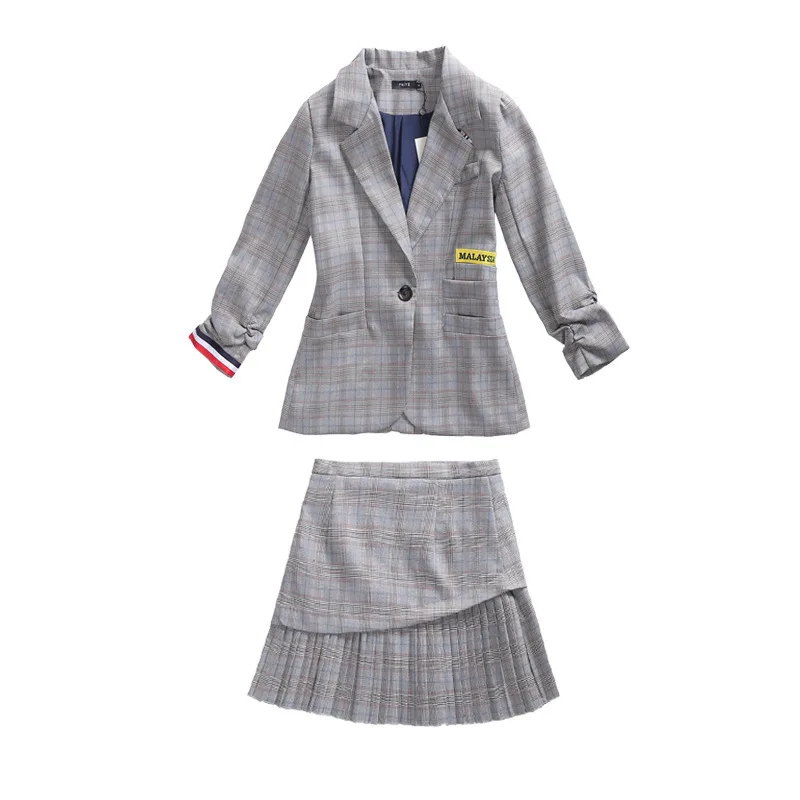 Маленький костюм с юбкой женский стиль корейская мода Женский темпераментный