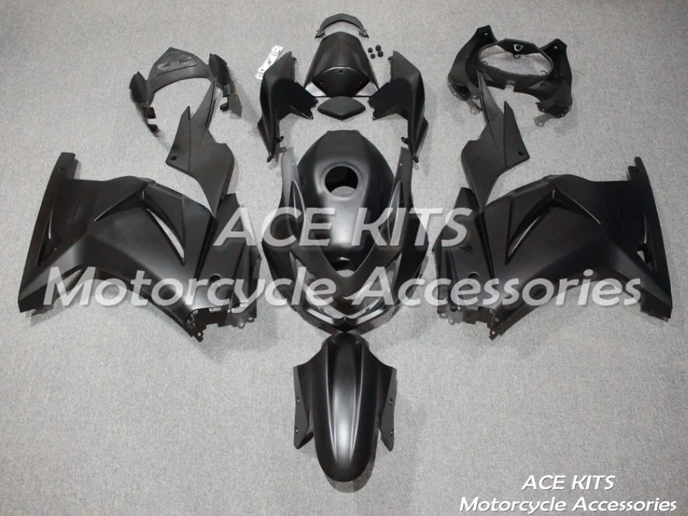 

New ABS motorcycle Fairing For Kawasaki Ninja250 2008-2012 Injection Bodywor sensational black +TANK ACE No.899