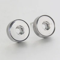 real stainless steel earring stud for women orecchini brincos snap button earring fit 12mm ginger snaps for men
