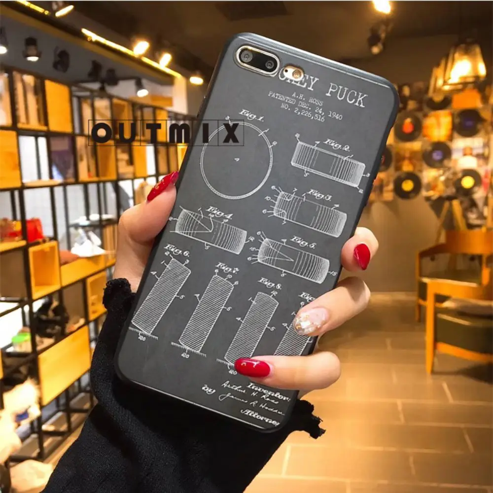 OUTMIX хоккейный чехол Przypadku осень Coque Caso для iPhone 6S 6plus 6 7plus 7 8 8plus 10 XR XS max черный