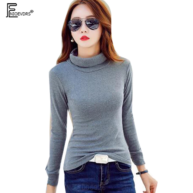 Хлопковые футболки для женщин 2018 осень зима Базовая футболка боди термальные