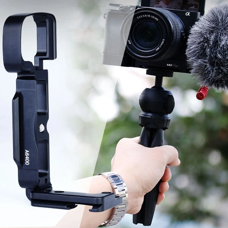 R006 для Sony A6400 Vlog Quick Release L Plate вертикальный кронштейн держатель рукоятка с холодным
