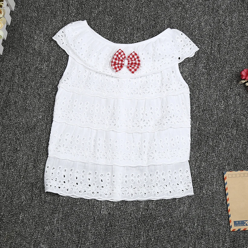 Костюм детский летний кружевной из футболки и шортов в клетку 2 цвета|children girls clothes