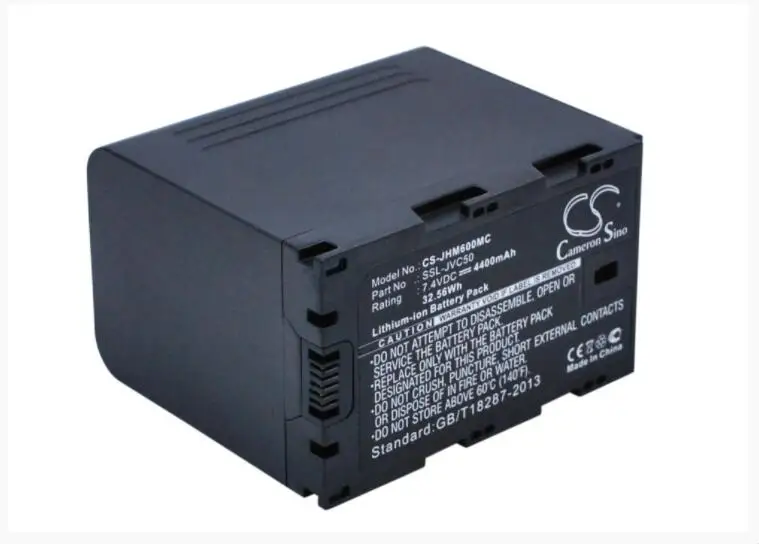 Cameron Sino 4400mAh battery for JVC GY-HM200 HM600 HM600E HM600EC HM650 HM650EC HMQ10 HMQ10E LS300CHE SSL-JVC50 | Электроника