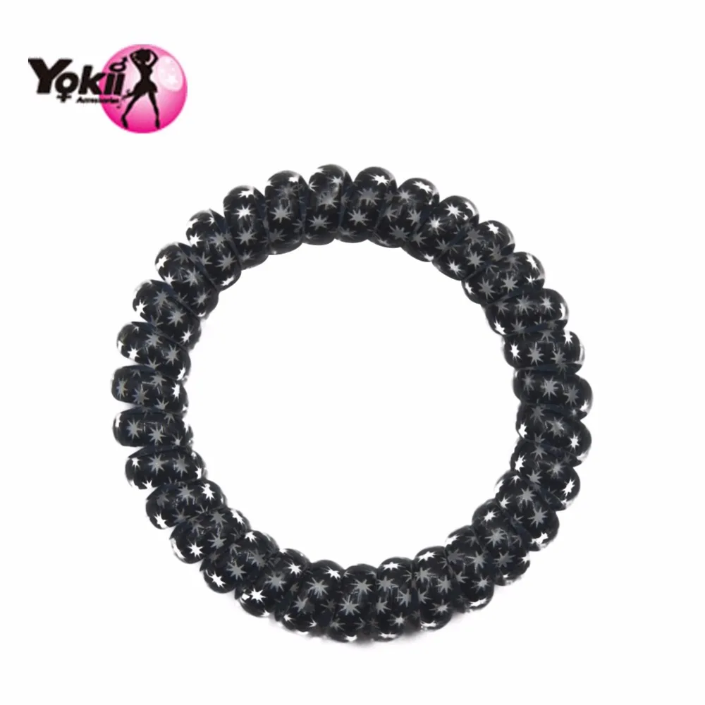 YOKII 12pcs/Pack Fashion Popular Korean Women Girls Candy Colored Telephone Wire Style Elastic Hair Band Rope or Bracelet Gift | Украшения