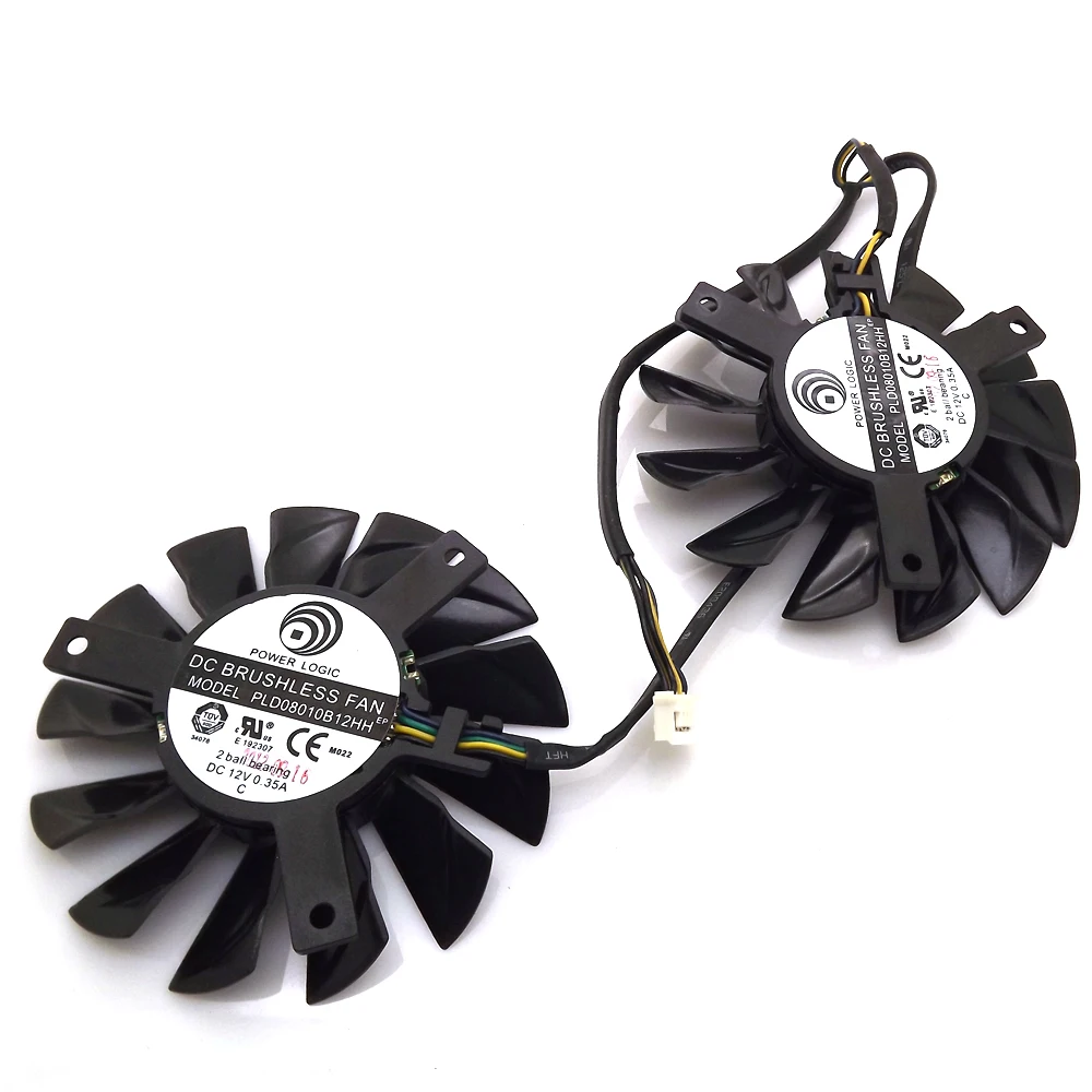 Бесплатная доставка PLD08010S12HH 12 В 0 35 а 75 мм вентилятор для MSI RADEON HD7970 3 Гб двойной