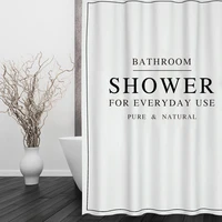 Happy Tree Polyester White Black BATH CURTAIN Waterproof Shower Curtain Thicken Fabric Bathroom Curtain size 180x180cm