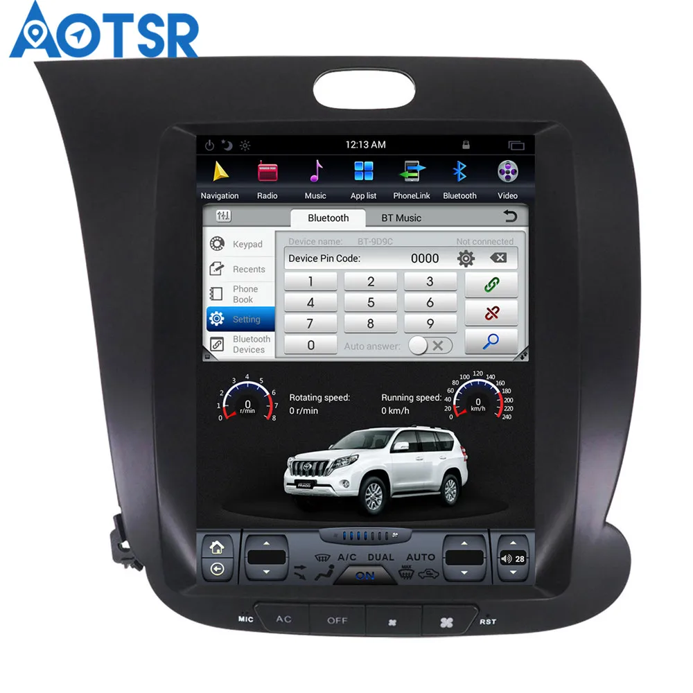 Aotsr Android 7 1 GPS навигация автомобильный DVD плеер Tesla стиль для KIA Cerato/K3/Forte 2013 2017