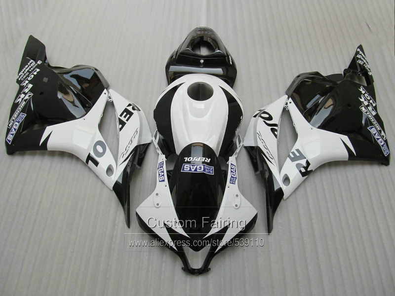 Инъекция ABS Полный комплект обтекателей для HONDA CBR600RR 2009 2010 2011 CBR 2012 RR черный белый