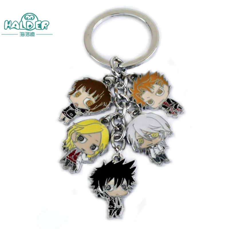 Keychain 1 Halder Psycho Pass мультфильм брелки Shinya Kogami Tsunemori Akane Ginoza Nobuchika символов брелок круглый держатель безделушки - Цвет: Keychain 1