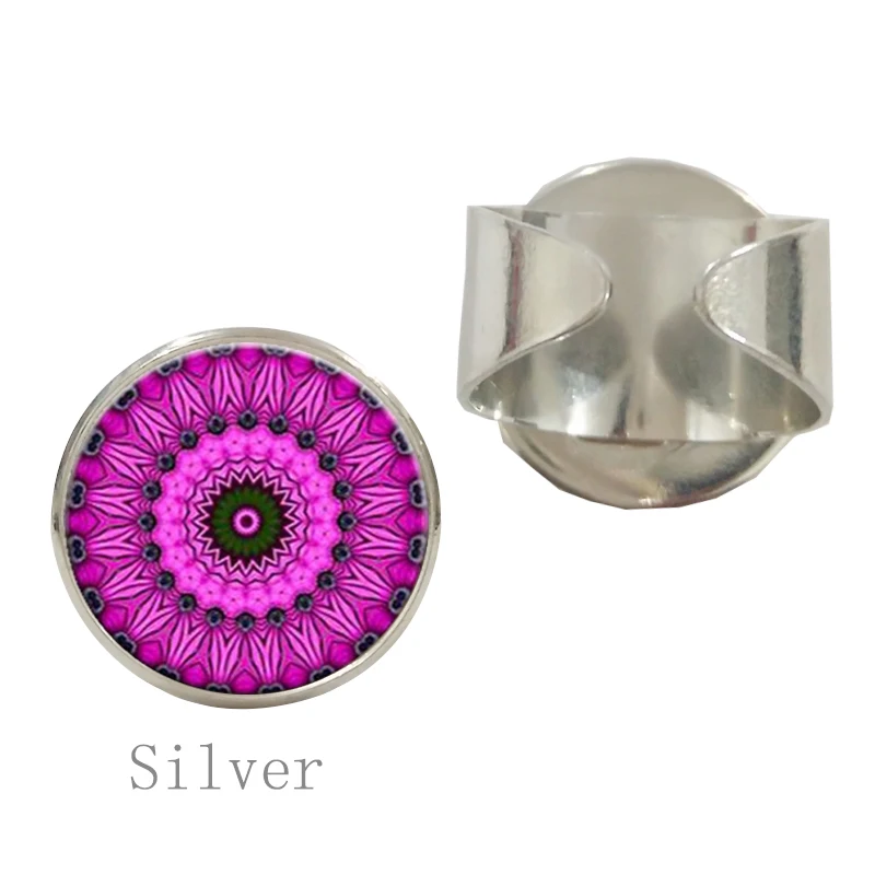 Кольцо женское Винтажное с подвеской в виде цветка мандалы | Украшения и