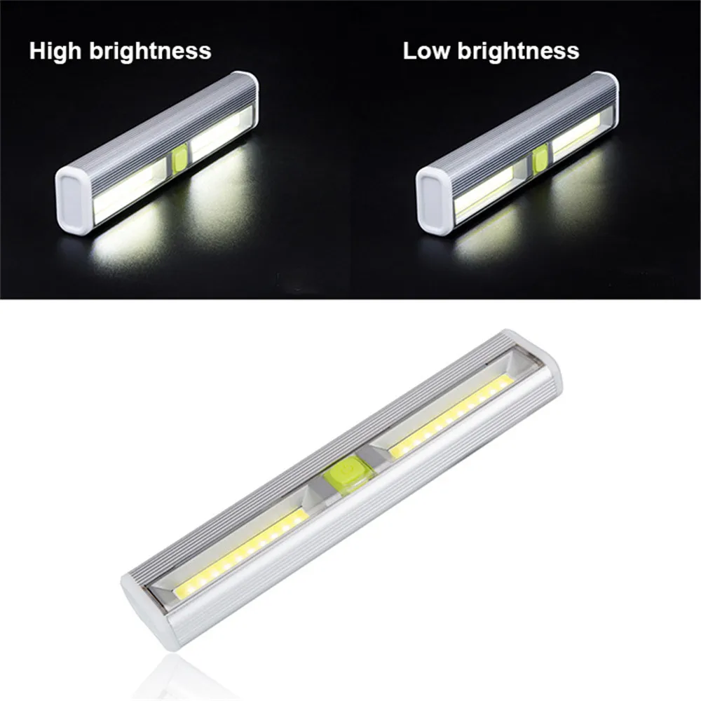 Батарея приведенный в действие 16 см COB led светодиоидная панель для кабинета домашняя аварийная лампа шкаф ночник в красный горошек с выключателем для Кухня, Лестницы, гараж