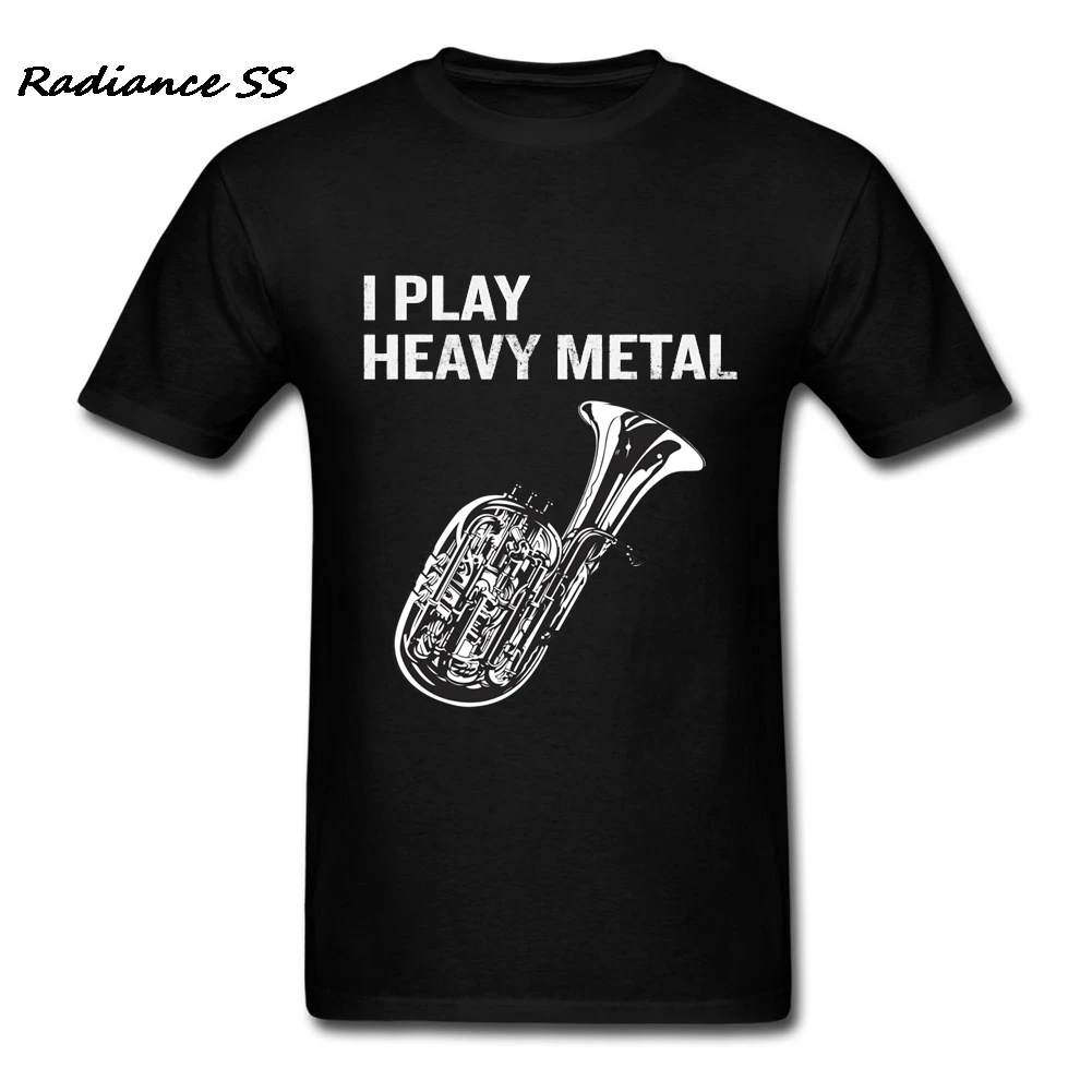 Мужская футболка с надписью I Play Heavy Metal в стиле хип-хоп короткими рукавами и