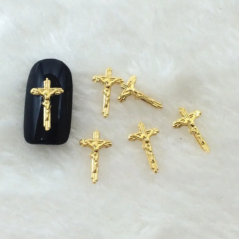 50 шт./упак. Япония 3D сплава Nail Art dceorations металлическая пилочка для ногтей, аксессуары Kawaii Крест Иисуса для ногтей Запчасти Сделай Сам наклейки для ваших ноготков деко Запчасти