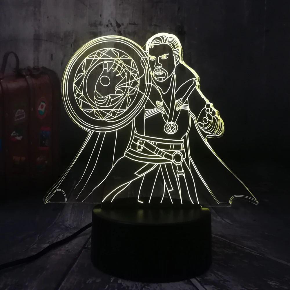 Marvel Legends крутой доктор странные Мстители фигурки героев 3D RGB светодиодный ночник