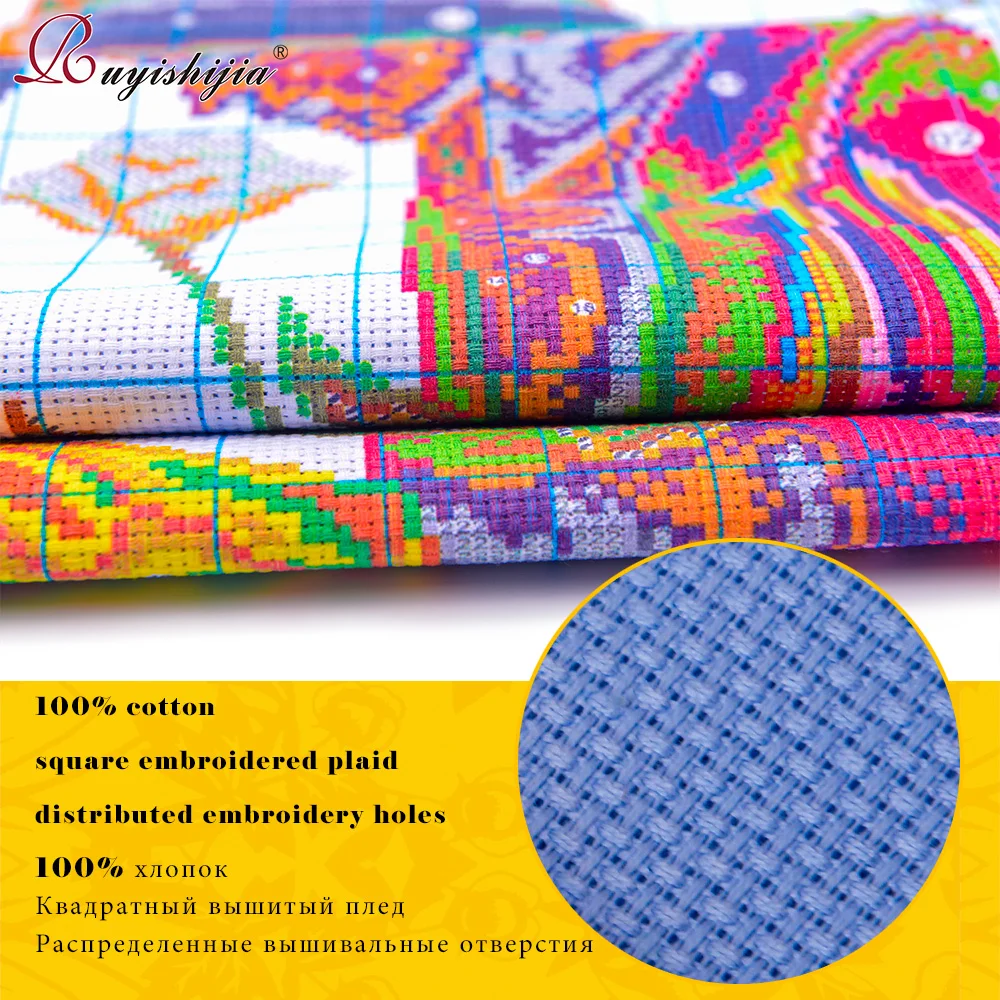 Вышивка Наборы снега деревянный дом вышивка крестиком рукоделие 11CT печать