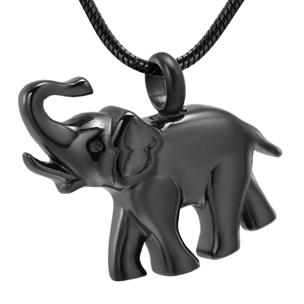 

IJD9743 316L Stainless Steel Cremation Jewelry for Ashes Elephant Shape Memorial Urn Necklace Pet Ash Holder Keepsake Locket