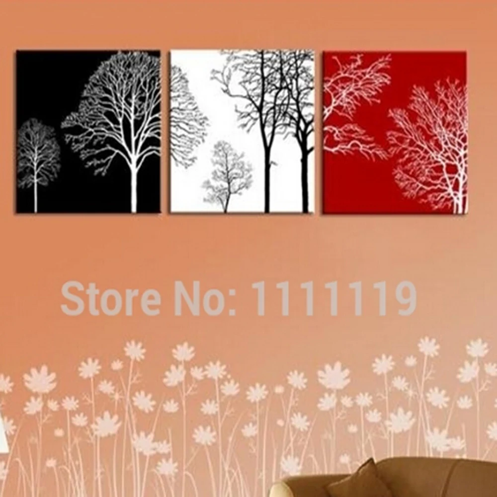 Абстрактная расцветка дерева ручная роспись маслом на холсте искусным