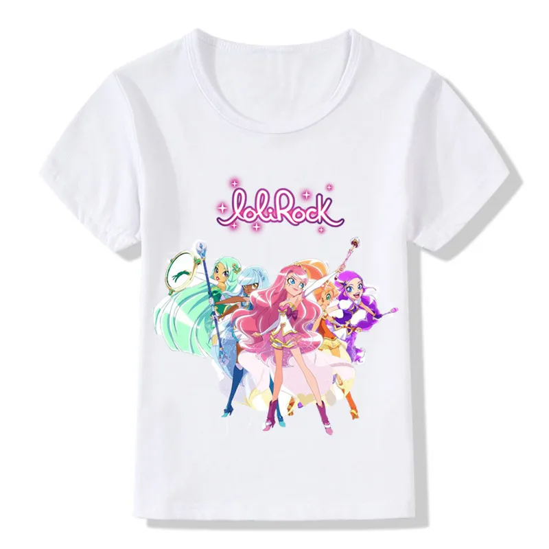 

Детская Волшебная футболка LoliRock для девочек, забавные аниме топы для мальчиков и девочек, футболка, детская одежда, ooo5142