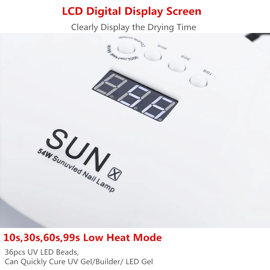 Сушилка для ногтей SUN X 54 Вт с автодатчиком маникюрная машина салона сушильный