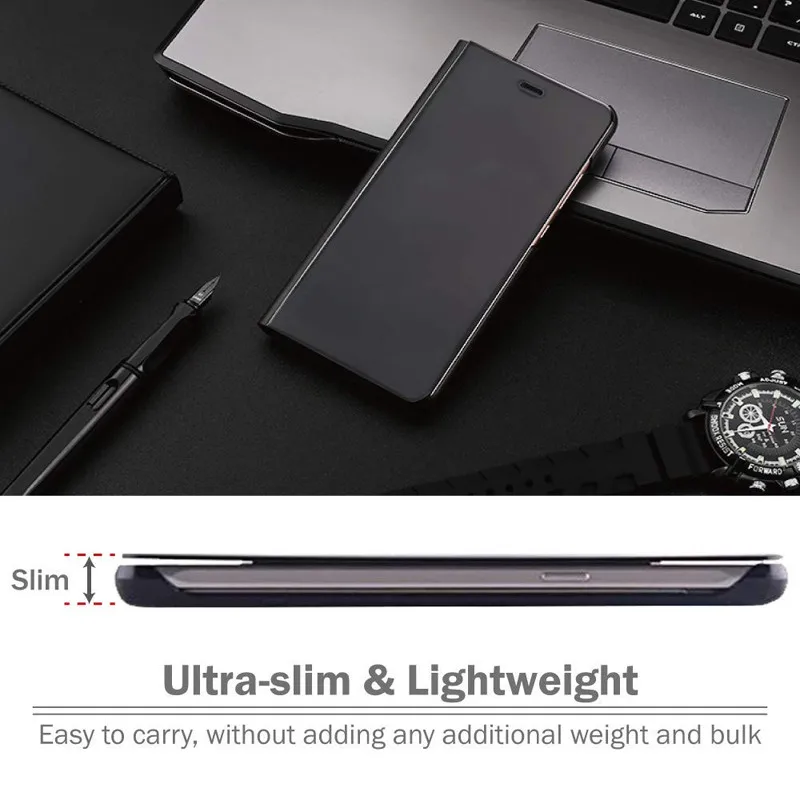 Умный зеркальный чехол для телефона с функцией подставки huawei P30/P Smart/Y9 2019/honor