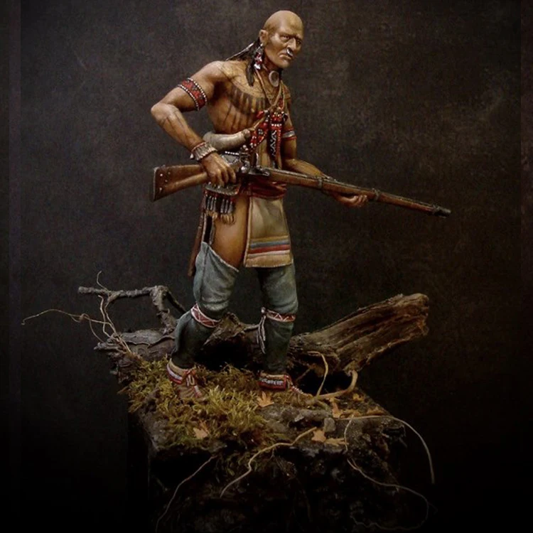 1/24 Cherokee Warrior, 18 век, полимерная модель фигурки GK, в разобранном виде и Неокрашенный комплект