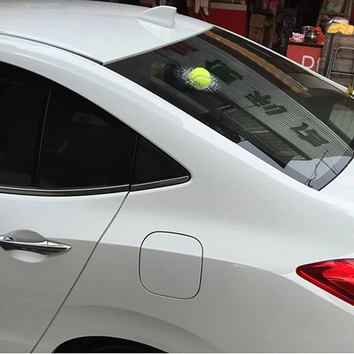 Творческий 3 D забавные теннис Бейсбол Стекло Стикеры Crazy DIY автомобиля