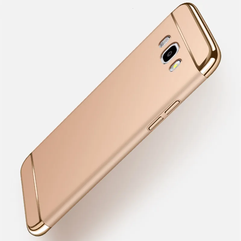 For Samsung Galaxy J5 J7 2015 Prime Case Luxury 3 in 1 Gold Plating Cover 2016 J710 Back Coque | Мобильные телефоны и