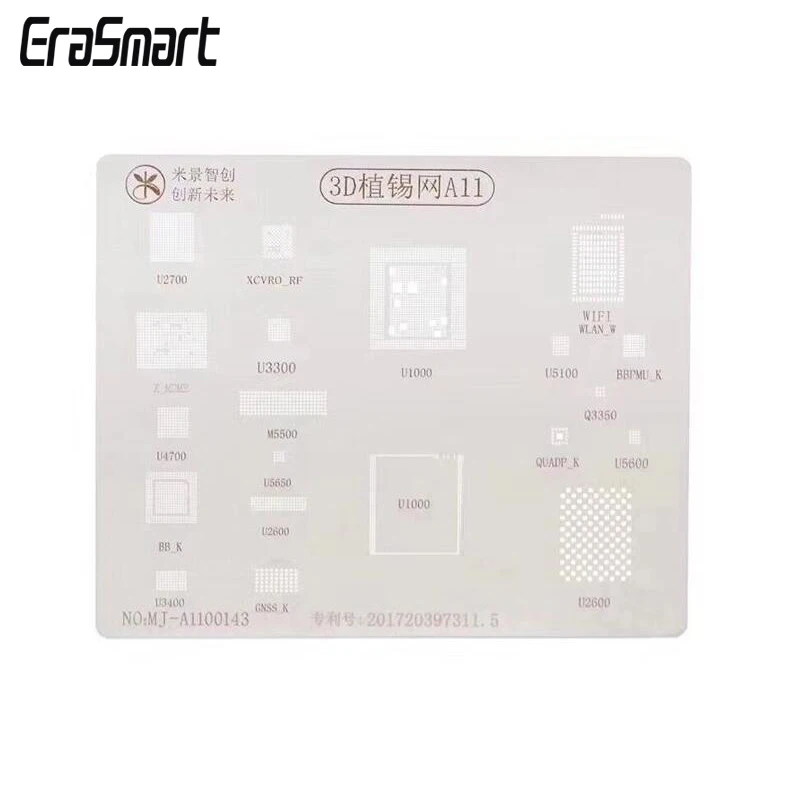 

3D A11 IC Chip BGA Reballing Stencil Set For Iphone 8/8P/X