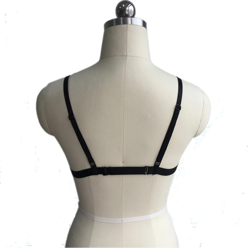 Open Chest black Mesh Transparent lace Body Harness Waist Belts cage bra Garter Punk Gothic Suspenders for Women | Женская одежда