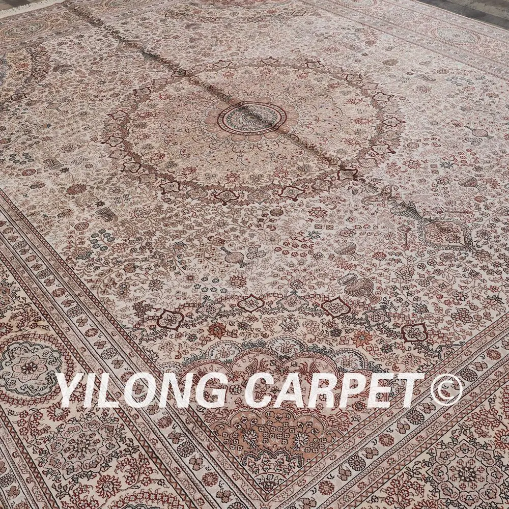 Goede Yilong 9'x12 'Handwoven Perzische Medallion Tapijten Antieke Oosterse Zijde Tapijten (LH171A9x12)